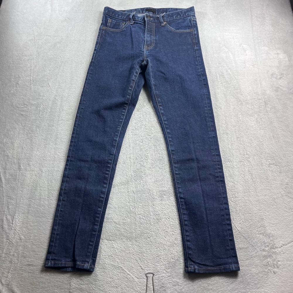 Uniqlo Selvedge Jeans Mens 30x32 Slim Straight Kaihara Denim Indigo‎ Blue
